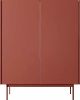 Feldmann-Wohnen Color (Color 1 St. ) 97 x 37 x 122 cm Keramikrot Eiche Linea grifflos (136579229)