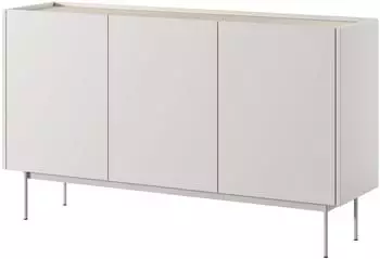 Bettso Dreitürige mit hohen Metallbeinen COLOR 144 cm Beige Hellbeige (800000985919)