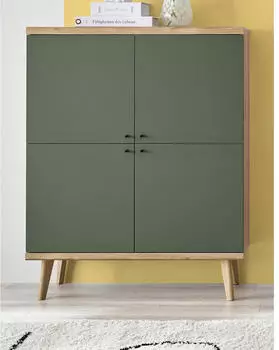 Furn.Design Juna (in Evoke Eiche mit Salbeigrün 107 x 134 cm 8 Fächer) skandinavisches Design (800000908124)