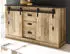 Furn.Design Stove (mit Scheunentorbeschlag und Apothekergriffen Altholz Dekor 161 cm) Soft-Close (800000940056)