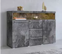 OTTO home Sideboard "India,Breite 132cm stilvolle Anrichte mit 2T&uuml;ren, 3 Schubladen"