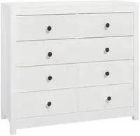 Vidaxl Side Cabinet White 100x40x90 Cm Solid Wood Pine
