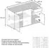 Vladon Sideboard Ben V3 3 Türen, 2 Schubladen, Schwarz matt/Avola-Anthrazit (50002743)