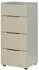 Harper BELEM Kommode Holzwerkstoff mit Glas, beige, 45x99x40cm (BELEM)