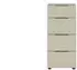 Harper BELEM Kommode Holzwerkstoff mit Glas, beige, 45x99x40cm (BELEM)