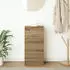 vidaXL Sideboard 3 Schubladen Artisan Eiche Holzwerkstoff 37,5x35x76cm