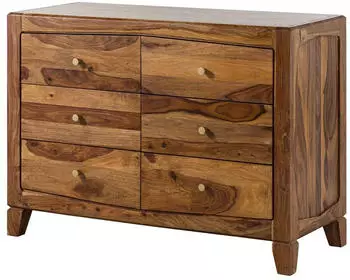 Massivmoebel24 Ancona Sideboard Sheesham 110x45x80cm braun lackiert (09-312-699-1020)