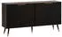 Wohnling Sideboard 150x81x39cm Eiche-Dekor, Metallbeine, Schwarz (WL6.885)