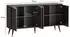 Wohnling Sideboard 150x81x39cm Eiche-Dekor, Metallbeine, Schwarz (WL6.885)