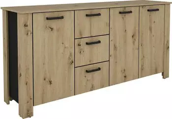 byLIVING Faro Sideboard Artisan Eiche, 3 T&uuml;ren & 3 Schubk&auml;sten, 160x84x40cm (55269441-0)