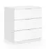 LOUNGITUDE Low Cost Kommode 3 Schubladen, Artik Weiß, 80x77x38cm (WSS917BLC)