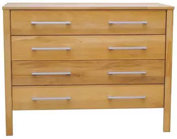 Home Affaire Modesty Schubkastenkommode Kernbuche massiv, 4 Schubladen, 100x76x45cm (147588-0)
