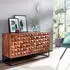 Wohnling Sideboard 145x81x45cm Sheesham Massivholz & Metall Industrial (WL6.545)