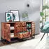 Wohnling Sideboard 145x81x45cm Sheesham Massivholz & Metall Industrial (WL6.545)