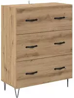 vidaXL Sideboard Artisan-Eiche 69,5 x 34 x 90 cm Verbundholz und Eisen