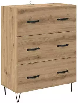vidaXL Sideboard Artisan-Eiche 69,5x34x90cm Verbundholz und Eisen (881496)