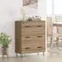 vidaXL Sideboard Artisan-Eiche 69,5x34x90cm Verbundholz und Eisen (881496)