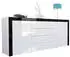 Vladon La Paz V1 Sideboard 2 Türen 4 Schubladen Weiß/Schwarz Hochglanz 167x72x35cm (50000314)