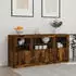 vidaXL Sideboard mit LED-Leuchten Räuchereiche 142,5x37x67cm (3209069)