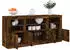 vidaXL Sideboard mit LED-Leuchten Räuchereiche 142,5x37x67cm (3209069)