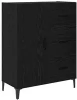 vidaXL Sideboard Schwarz Eichen-Optik 69,5 x 34 x 90 cm Holzwerkstoff