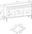 Masseno Stellare Sideboard 3 Schubladen 3 Türen 154x83x39cm Kaschmir/Schwarz (NOVA KOMODA KSZ154 CASHMERE - CZARNY STELAŻ)