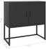 vidaXL Sideboard Stahl Schwarz 75x35x75cm