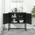 vidaXL Sideboard Stahl Schwarz 75x35x75cm