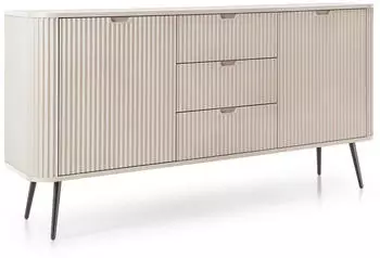 Masseno Zenzero Sideboard 168x87x39cm 3 Schubladen 2 Türen Kaschmir (KSZ-168)