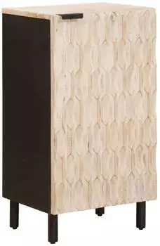 vidaXL Sideboard mit T&uuml;r, wei&szlig; gewaschen, 40x33x75cm (4017888)