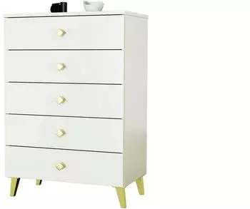 Akord Furniture Factory MOBI Kommode 5 Schubladen, 60x89x37cm, Kaschmir (OP0LMOBIK05KASZZLOT)