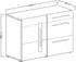 Masseno TULLIA Kommode 3 Schubladen 1 Tür Eichefarben 120x86x39cm (24KZFJ45)