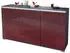 Vladon Faro V1 Sideboard 2 Türen, 4 Schubladen, LED-Lichtleiste, 138,5x75,5x35cm (50000184)