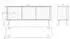 Selsey Ovarlo Sideboard 6 Fächer Schwarz Metallbeine 163cm