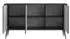 Selsey Ovarlo Sideboard 6 Fächer Schwarz Metallbeine 163cm