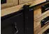 Massivmoebel24 Blackburn Sideboard Mangoholz massiv 150x45x90cm, natur lackiert / Metall schwarz (09-312-728-1010)