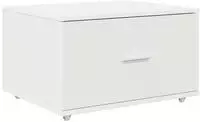 vidaXL Schubladenschrank Mit Rad Wei&szlig; 55 x 45 x 31 cm