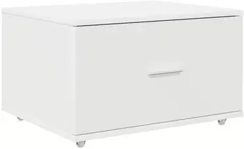 vidaXL Schubladenschrank mit Rollen Wei&szlig; 55x45x31cm (869306)
