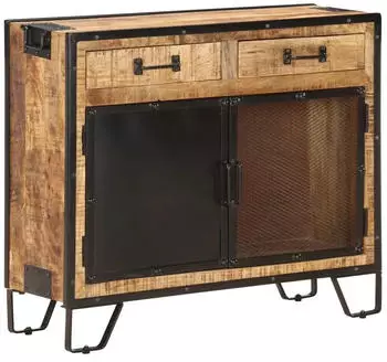 vidaXL Sideboard 80x31x71cm Raues Mango-Massivholz