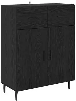 vidaXL Sideboard Schwarz Eichen-Optik 69,5x34x90cm Holzwerkstoff (882301)