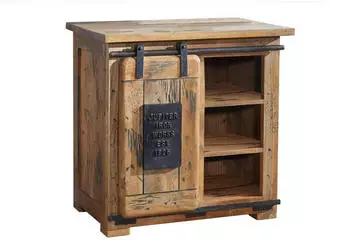 Massivmoebel24 Railway Kommode Mangoholz natur lackiert 70x45x70cm (09-330-772-0024)