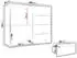 Mirjan24 Gesita K1D4SZ Highboard mit 1 Tür und 4 Schubladen, Cashmere (K1D4SZ)