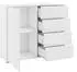 Mirjan24 Gesita K1D4SZ Highboard mit 1 Tür und 4 Schubladen, Cashmere (K1D4SZ)