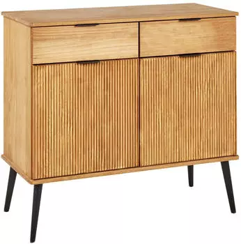 Beliani TIMMINS Sideboard 2 Türen Kiefernholz Braun (TIMMINS)