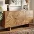 Wohnling Sideboard Akazienholz massiv 150cm, 2 Türen & 3 Schubladen (WL7.597)