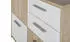 Forte Quadro Kommode 3 Türen 2 Schubladen Sonoma Eiche/Weiß 77,2x77,5x29,6cm