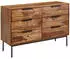 Finebuy Schubladenkommode Sheesham Massivholz 6 Schubladen 120cm (FB79620)