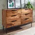 Finebuy Schubladenkommode Sheesham Massivholz 6 Schubladen 120cm (FB79620)