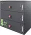 Phoenix Group AG Minecraft Kommode 3 Schubladen LED-Beleuchtung, schwarz, 80x39,5x77cm (91493325-0)