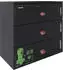 Phoenix Group AG Minecraft Kommode 3 Schubladen LED-Beleuchtung, schwarz, 80x39,5x77cm (91493325-0)